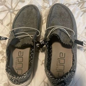 Grey Hey dude slip on
